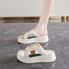 2025 лето новые полушлепанцы женские уличные туфли повседневные с одним педалем ленивые на тонкой подошве белые туфли женские