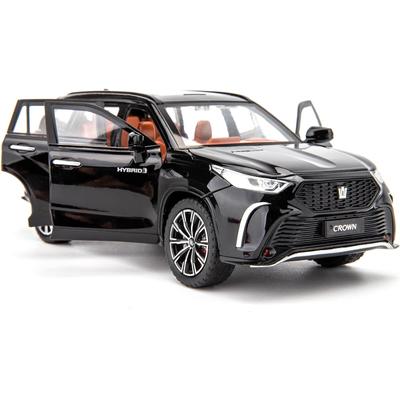 1/24 масштаб Toyota Crown Kluger 6 дверей открывается литой автомобиль модель игрушка, звук и свет инерционный автомобиль коллекция игрушечных машин для детей подарок