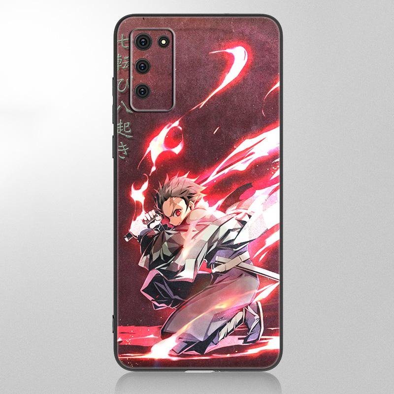 Чехол аниме Demon Slayer Tanjiro для Samsung Galaxy A12 A02S A22 A32 A52 A72 A71 A51 A41 A31 A21 A11 A50 A70 A10 A20S, черный чехол