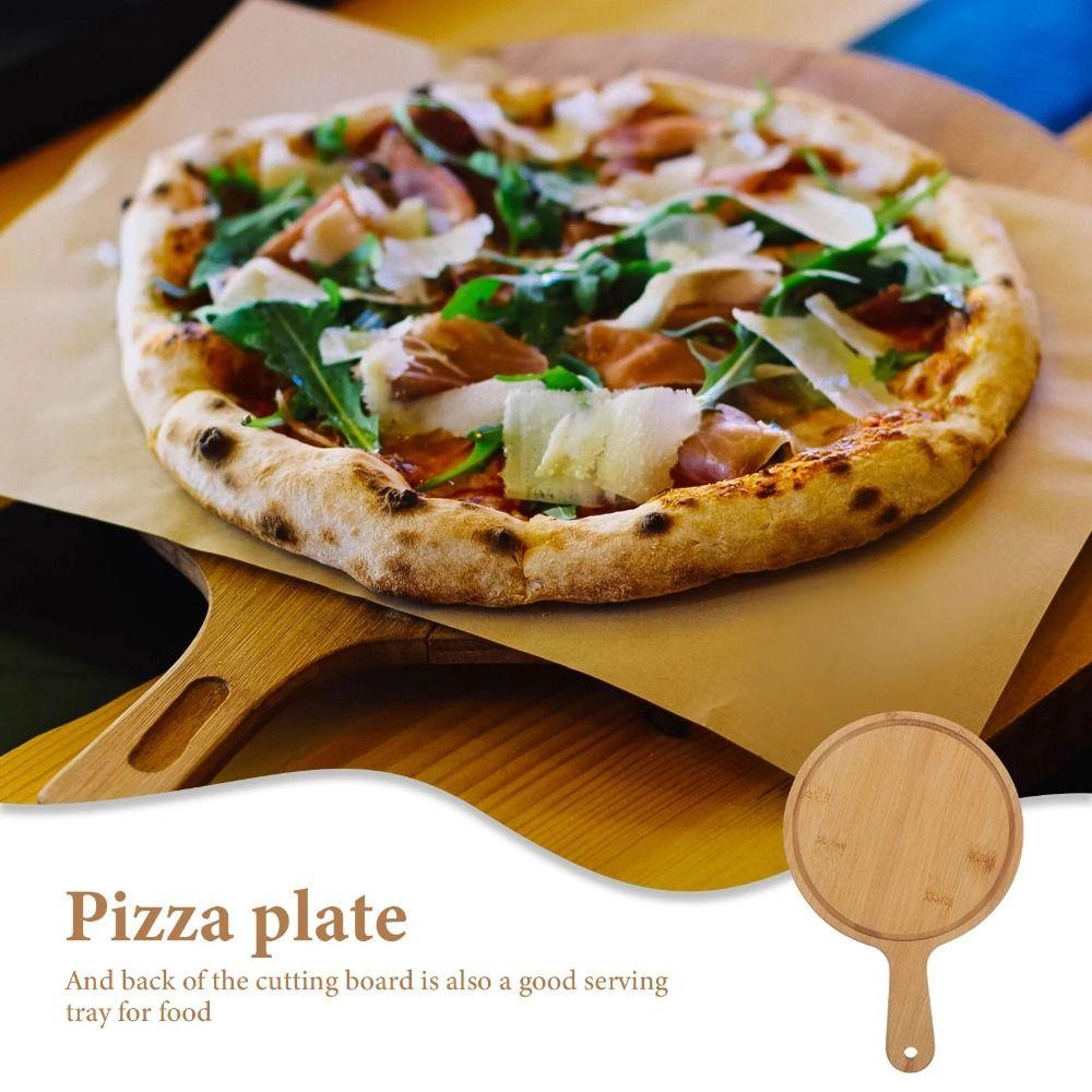 Durable Bread Serving Board Bamboo Pizza Baking Tray Practical Food Steak Plate Fruit