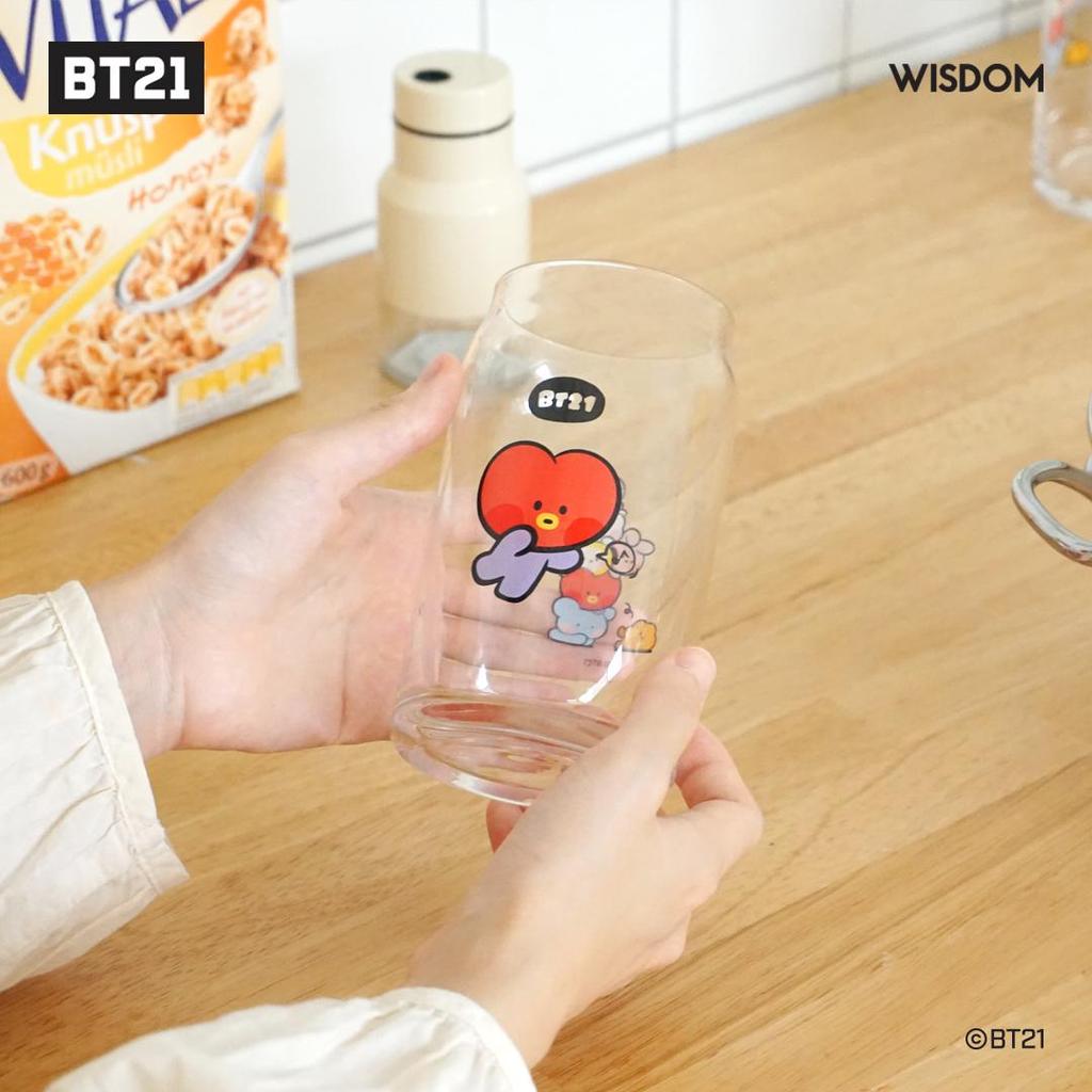 BTS (Бантан Бойз) Стеклянная чашка Minini BT21, официальная, оригинальная, аутентичная, K-POP, идол