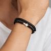 Leather Lava Rock Bead Bracelet Black Inspirational Quotes Bracelets  Husband