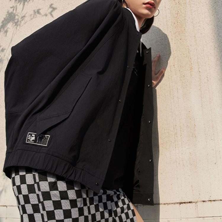 LiNing Wuhua Tianbao - Liuqi Qiongyao Sports Lifestyle Series Solid Color Loose Jacket Unisex Jacket Black AJDS347-2