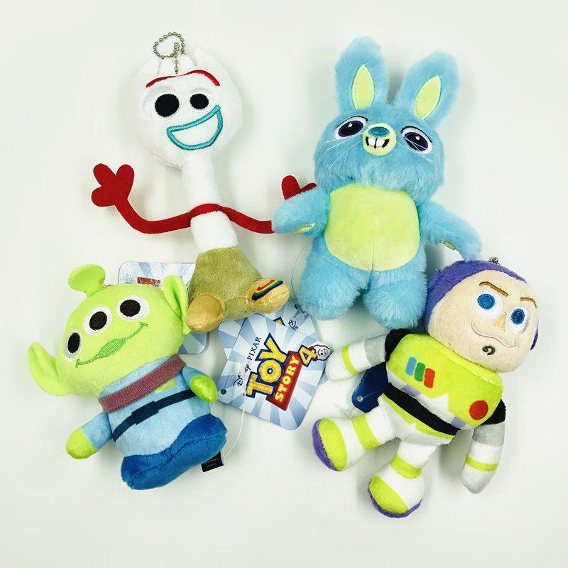 Delightfully Soft Toy Story 4 4-inch Plush Keychain Collection With Mini Cute Characters