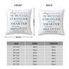 Braver Stronger Smarter Square Pillowcase Polyester Linen Velvet Pattern Zip Decor Throw Pillow Case Home Cushion Cover 45X45