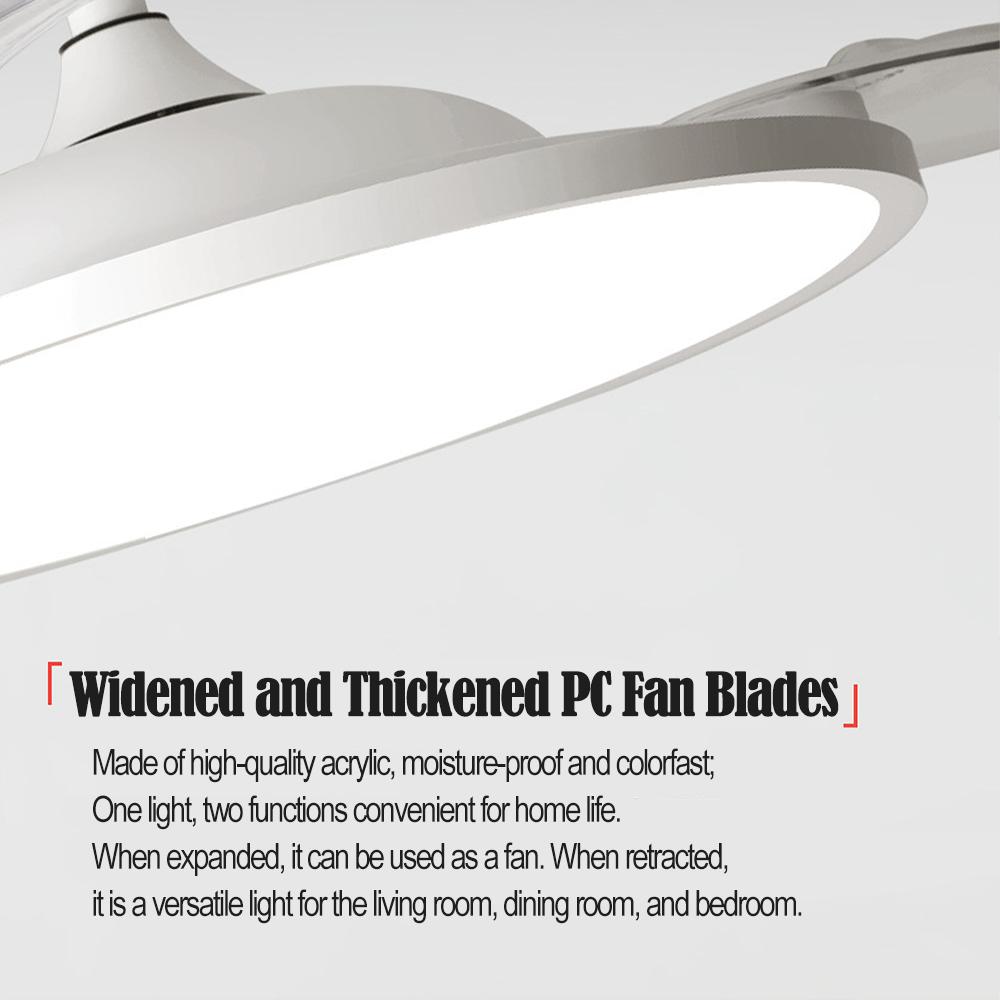 Modern LED Ceiling Fan Light Remote Control For Bedroom Study Kitchen Living Room Dining Room Illumination Fixture Home Decor