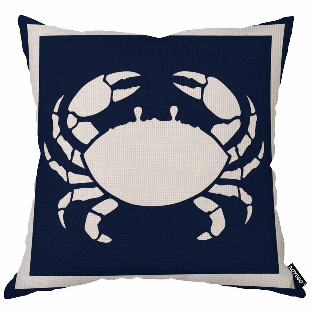 Nautical Anchor Pillow Cover Red and White Cushion Case Coastal Marine Home Decor Summer Beach Theme Gift