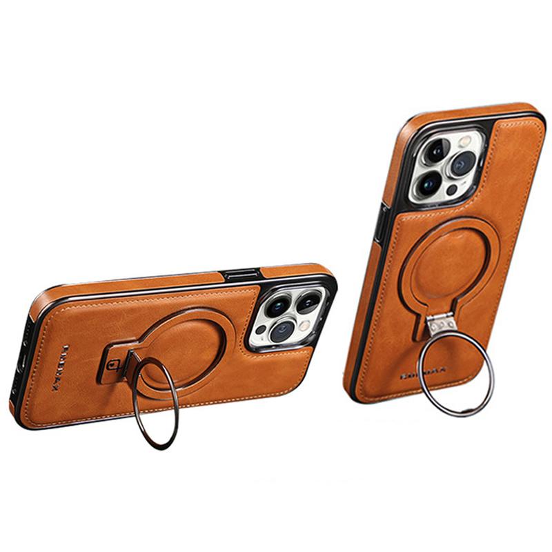 RMBMAX Противоударный чехол для iPhone 15 Pro Max Гальванизированная подставка Магнитный чехол для телефона