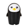 Desktop Mini Penguin Garbage Bin with Lid Pen Holder Flip Lid Organize Supplies Accessory for Home Bedroom Dormitory