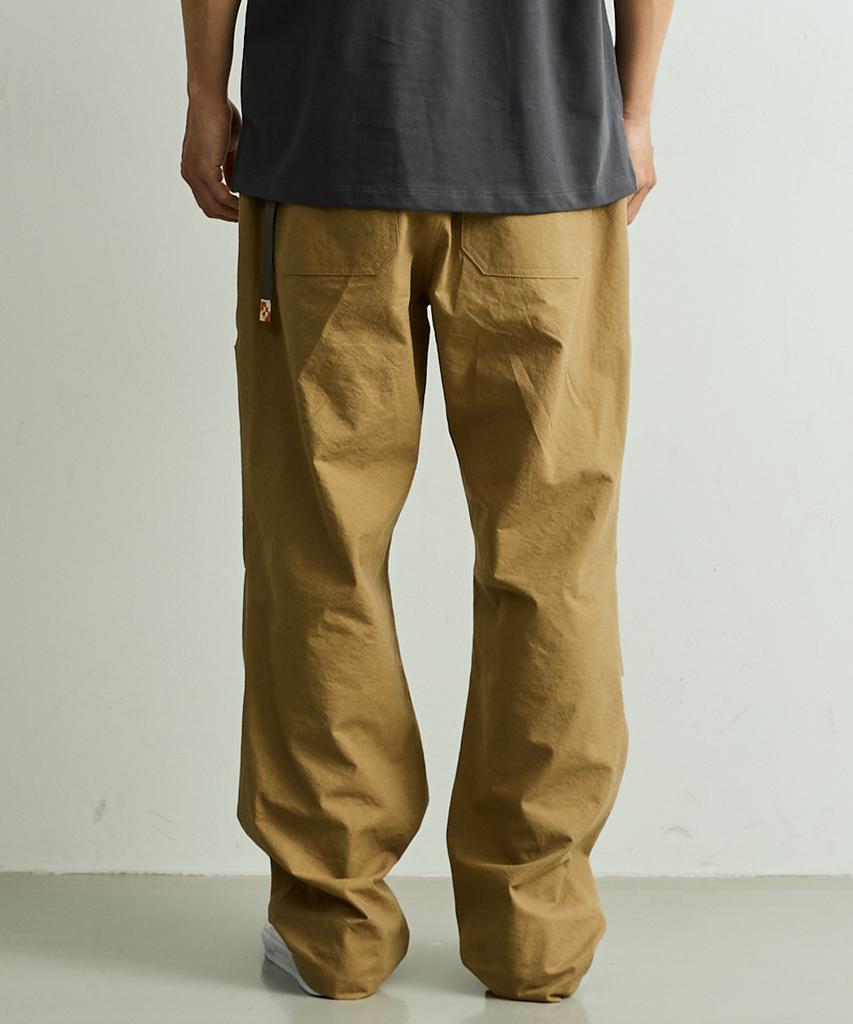 ONNHANS [Elastic Waist] Summer Belted Field Pants_Beige