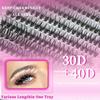 400pcs Set Cluster Eyelash Extensions Colorful DIY Eyelashes New Lash Book  Personal Use