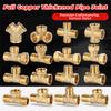 New 1/2 BSP Pneumatic Plumbing Connector Tee Type Male/Female Thread Copper Fittings Water Oil Gas Adapter