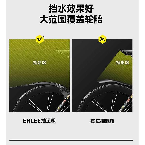 ENLEE Bicycle Fender Gravel Flat Handle Road Car Melon Car Front and Rear Common Gear Plate with Tail Quick Removal
