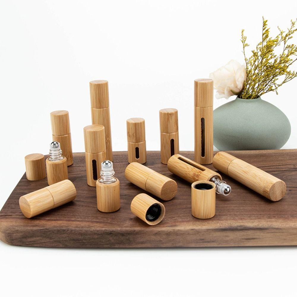 3/5/10 мл бамбуковый флакон для духов пустой тюбик эфирное масло роликовый флакон тюбики для масла для губ блеск для губ упаковка