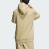 Adidas Спортивная одежда Свободный крой толстовка с капюшоном с полосками Мужские толстовки светло-хаки IM9072