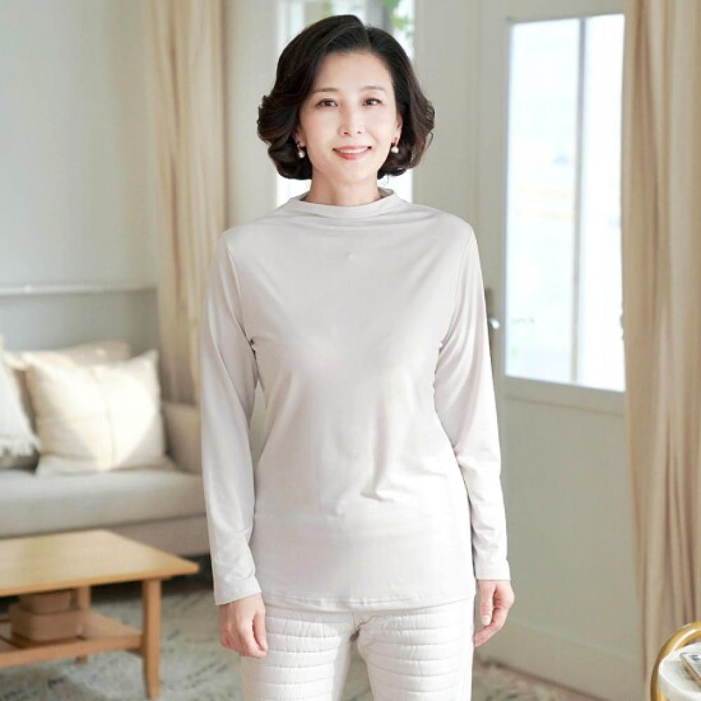 Shiz Madam Women Cream Fleece Half Turtleneck 4060