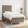 Maison Exclusive - Sommier à lattes de lit avec matelas Taupe 100x200 cm Tissu