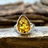 Madeira Yellow Citrine 925 Sterling Silver Ring Jewelry, Handmade Zodiac Stle Ring