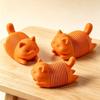 Милая Оранжевая Кошка 3D-Печать Игрушка-Антистресс Мягкая Гибкая Текстура Снятие Стресса Для Офисного Стола Домашнего Декора И Подарков Любителям Кошек