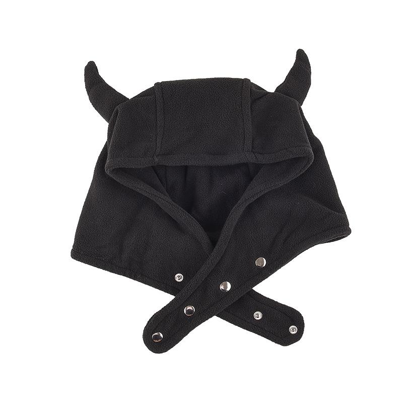 Осенне-зимняя теплая шапка Yabbie Imp Ears Lei Feng для мужчин и женщин из коровьего рога, панк-защита для ушей, на Хэллоуин