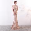 Women's Off Shoulder Sequin Mermaid Long Formal Dresses Party Ball Prom Dress Banquet Evening Gowns