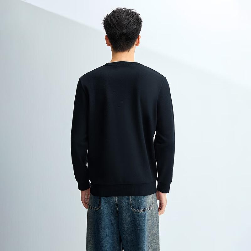 HLA Men's Artist Collaboration Fleece-Lined Warm Knitted Sweater