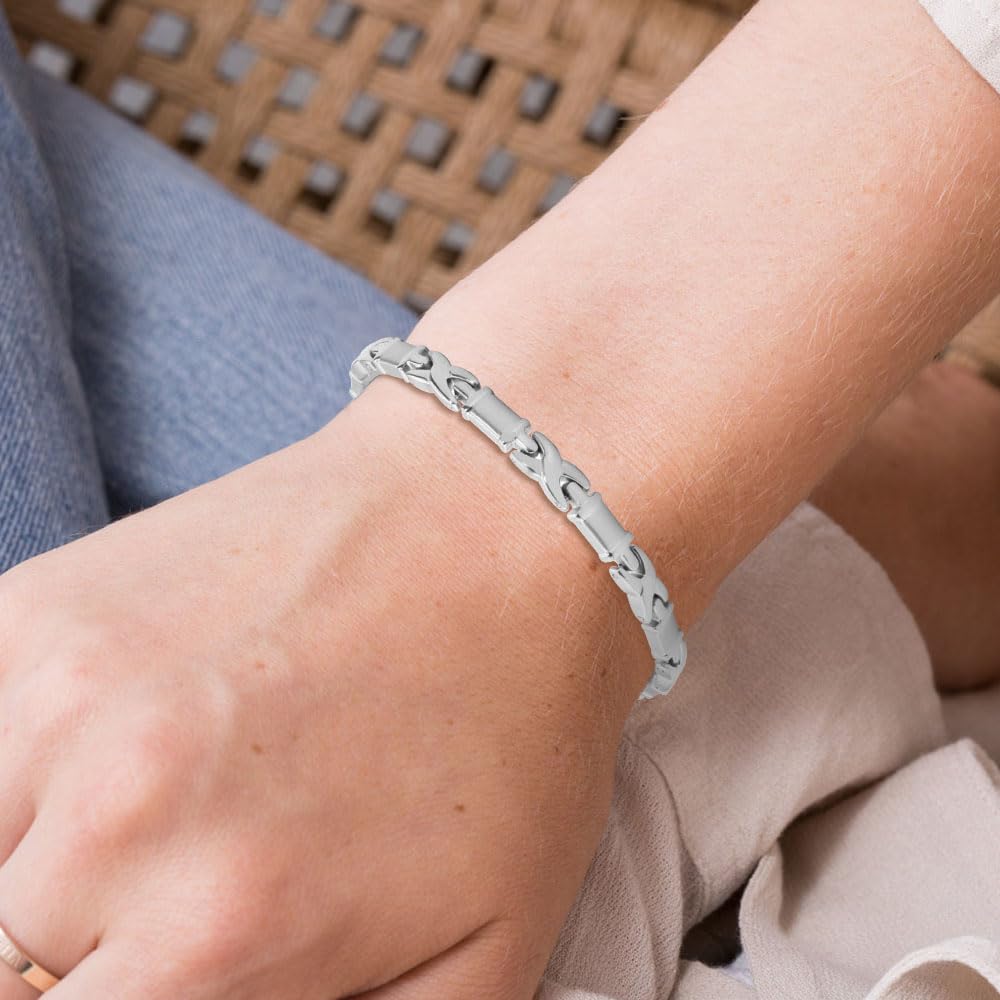 Магнитный браслет женский серебряный антистатический браслет регулируемый красный железный браслет подарок на день рождения подарок на годовщину [KYOSI] антистатический