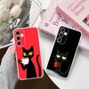 Милый Кофе-Кот Прозрачный Чехол для Телефона Samsung Galaxy S25 S24 S23 S22 S21Plus FE Ultra Цветная Крышка