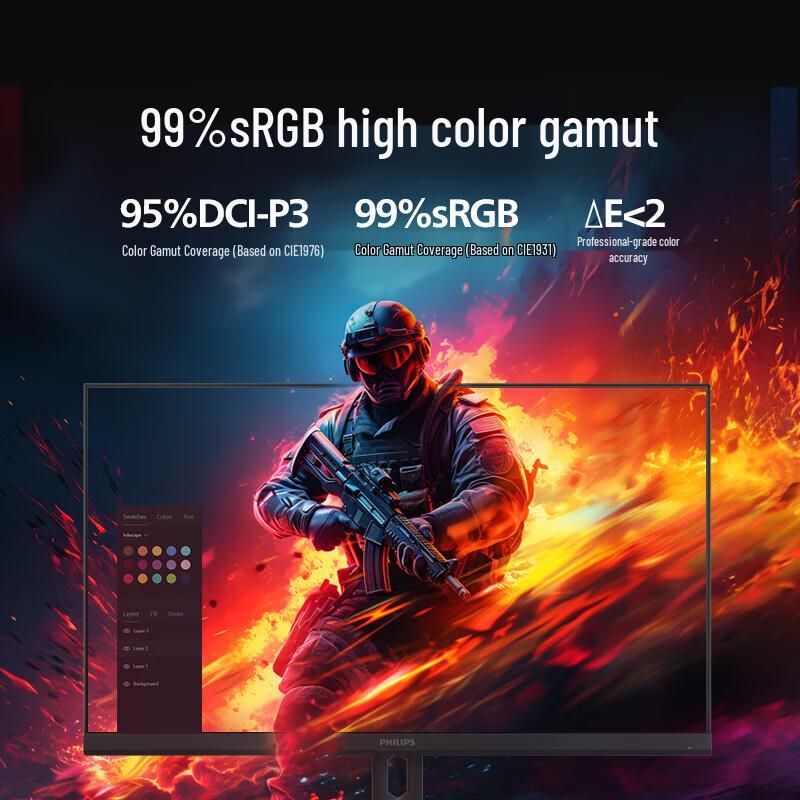 Philips 27-inch 2K 200Hz Fast IPS Gaming Monitor CN plug (adapter included)