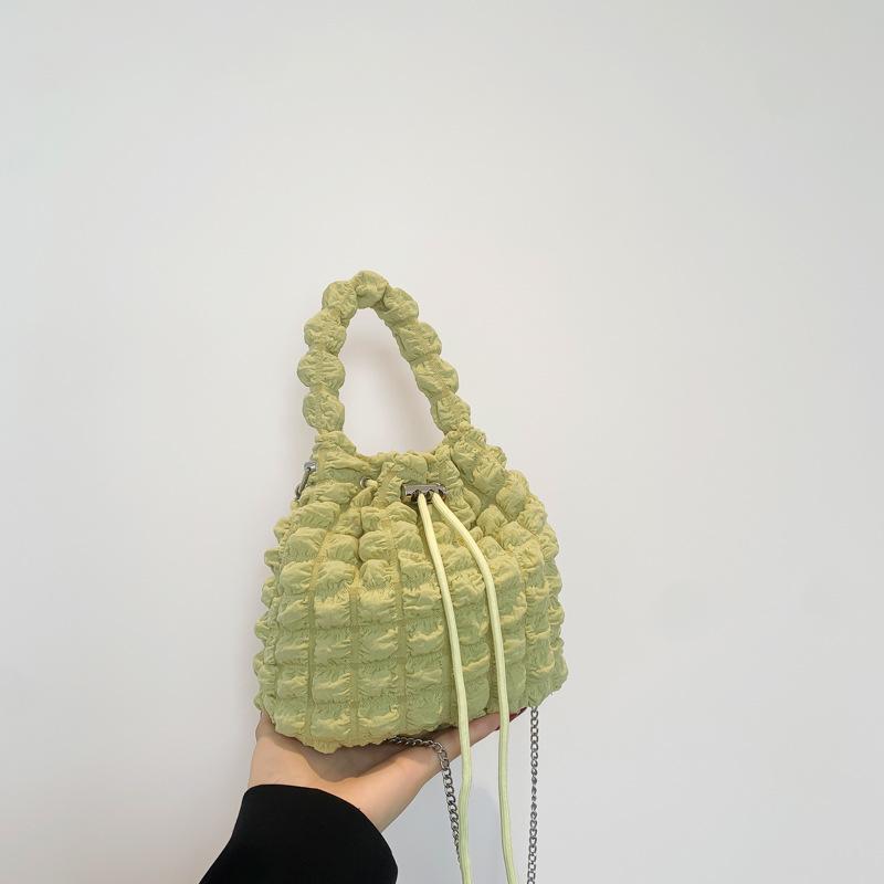 Милая свежая сумка-пузырь, модная новая стильная плиссированная сумка через плечо, индивидуальная сумка Ins Bucket для женщин