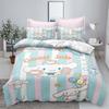 Home Textile Three-Piece Big-Eared Dog Cartoon Digital Printing Quilt Pillowcase Bedding