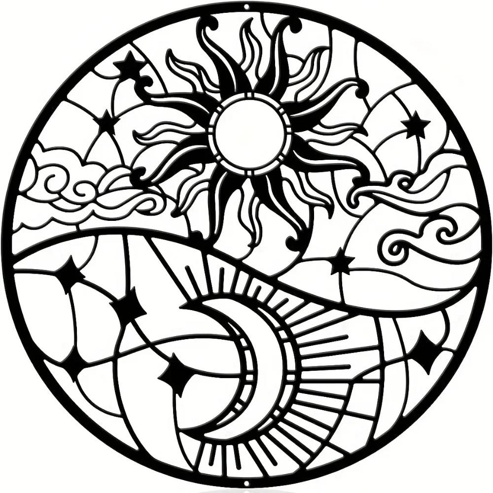 Металлический декор для стен «Солнце», дизайн «Железная туманность», уникальный домашний настенный декор и скульптура, стильный металлический знак для декора спальни и кухни