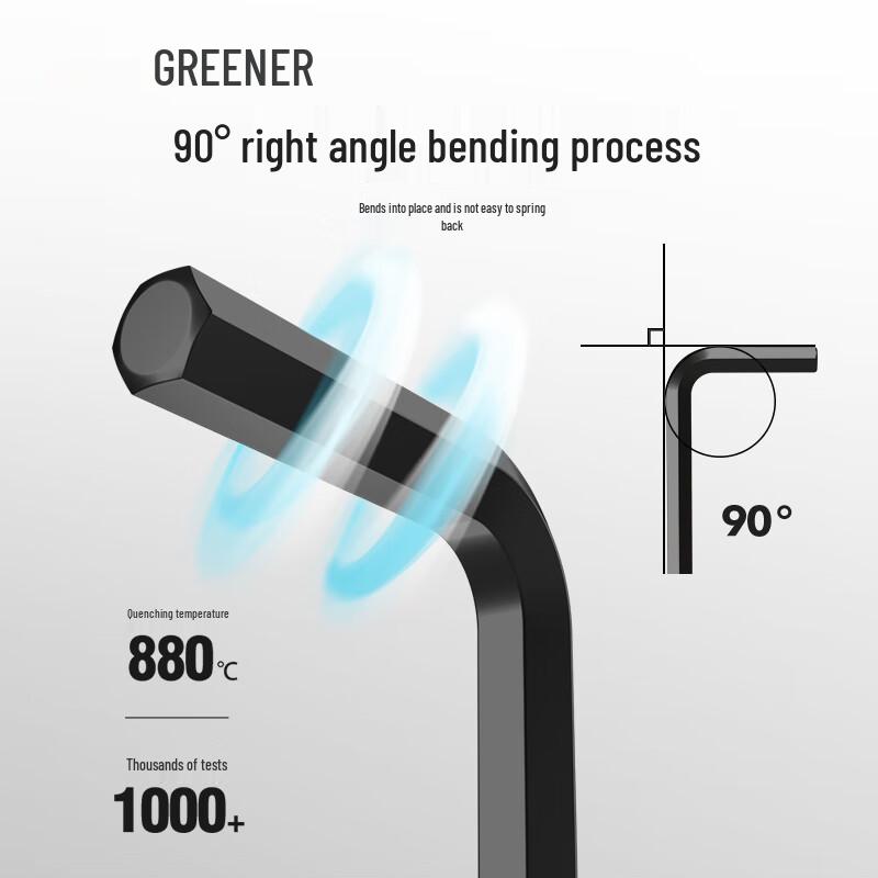 GREENER Flat & Ball End Hex Key Wrench Set