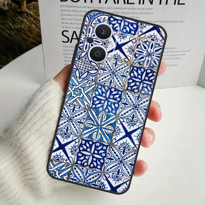 Moroccan Pattern Case For OPPO Reno 11F 10 Pro 4 5 6 7 8 Lite 4Z 5Z 8T OPPO Find X6 X5 Pro X2 X3 Neo Cover