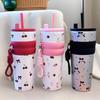 Portable 710Ml Red Cherry Thermos Cup Pink Flower Bow Vacuum Cup Gift 316 Stainless Steel Thermal Water Bottle Office Workers