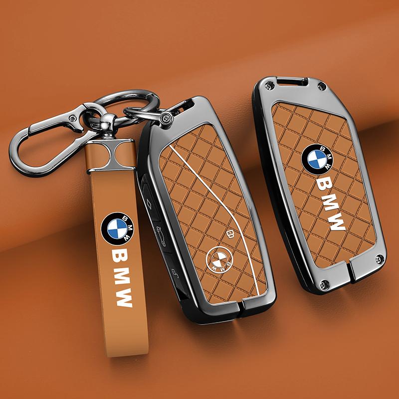 RTJF7 Zinc alloy Car Remote Key Case Cover Shell Fob Keychain For BMW F20 G20 G30 X1 X3 X4 X5 G05 X6 X7 G11 F15 F16 G01 Car stickers