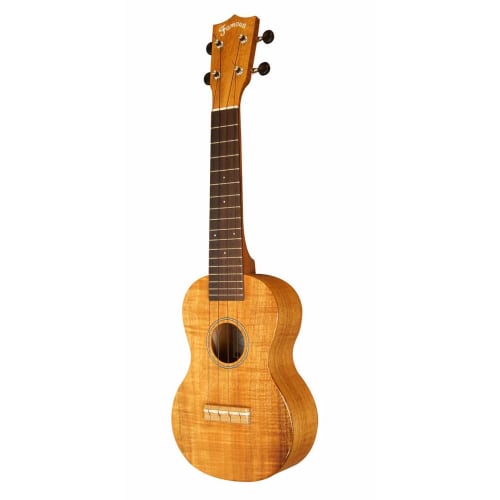 Famous FS-200 Hybrid Series Soprano Ukulele (Made In Japan) with Case (Solid Top, Famous Hawaiian Koa Wood, Classic, Easy To Play, Beginner's Guide)