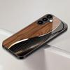 Закаленное стекло чехол для телефона подходит для Samsung Galaxy S26 S25 S24 S23 S22 S20FE/Ultra/Plus простой коричневый текстура ударопоглощение