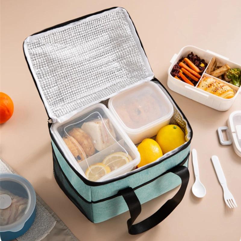 Waterproof Portable Lunch Bag Cationic Large Thermal Insulation Bag Ice Bag Thickened Large-capacity Lunch Box Bag Picnic Bag