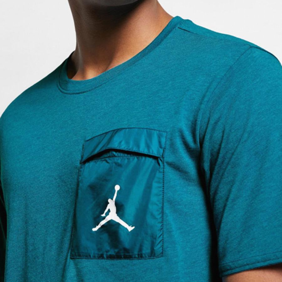 Jordan Basketball Quick-Dry Short Sleeve T-Shirt Men Tops Blue aj1066-486