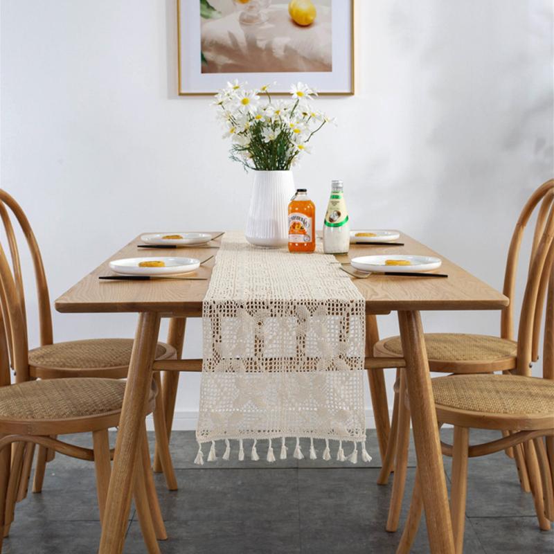 Хлопковая нить Идиллическая скатерть для вязания полой скатерти для украшения стола