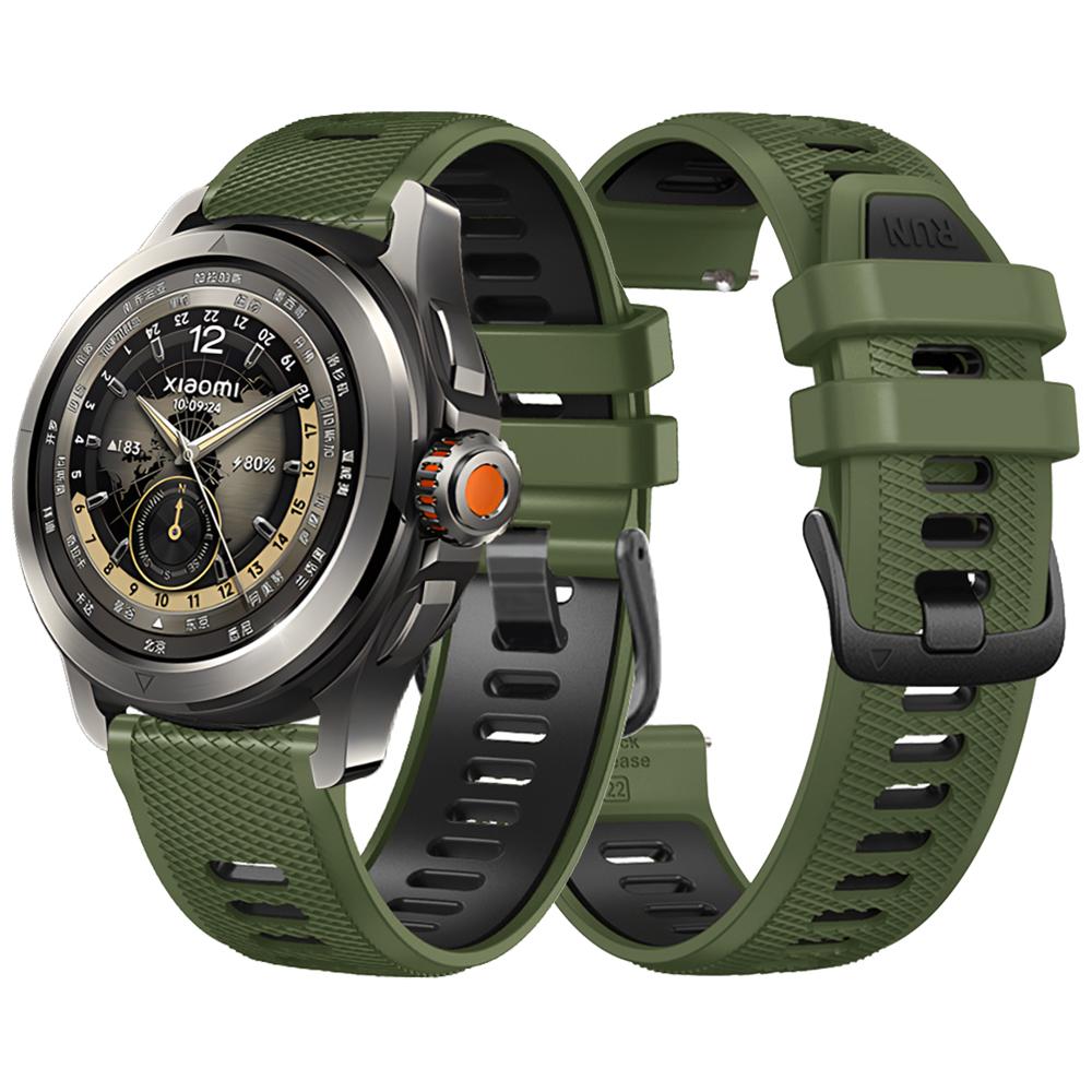 Двухцветный силиконовый ремешок для Xiaomi Watch S4 Спортивный браслет для Mi Watch 2 Pro / S3 S2 46MM S1 Active Браслет Ремешок для часов