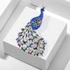 Этнический стиль ретро алмазная инкрустация картина маслом павлин животное брошь девушки классический ханьфу чонсам аксессуары булавка