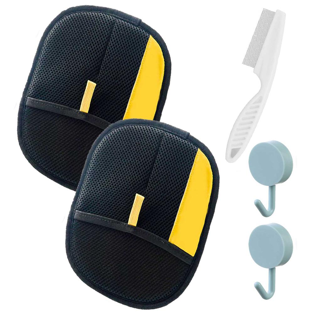 3/2/1Pc Pet Hair Remover with Brush & Hook Portable Washable Clothes Hair Dehairing Gloves Pet Cleaning Products Pet Accessories