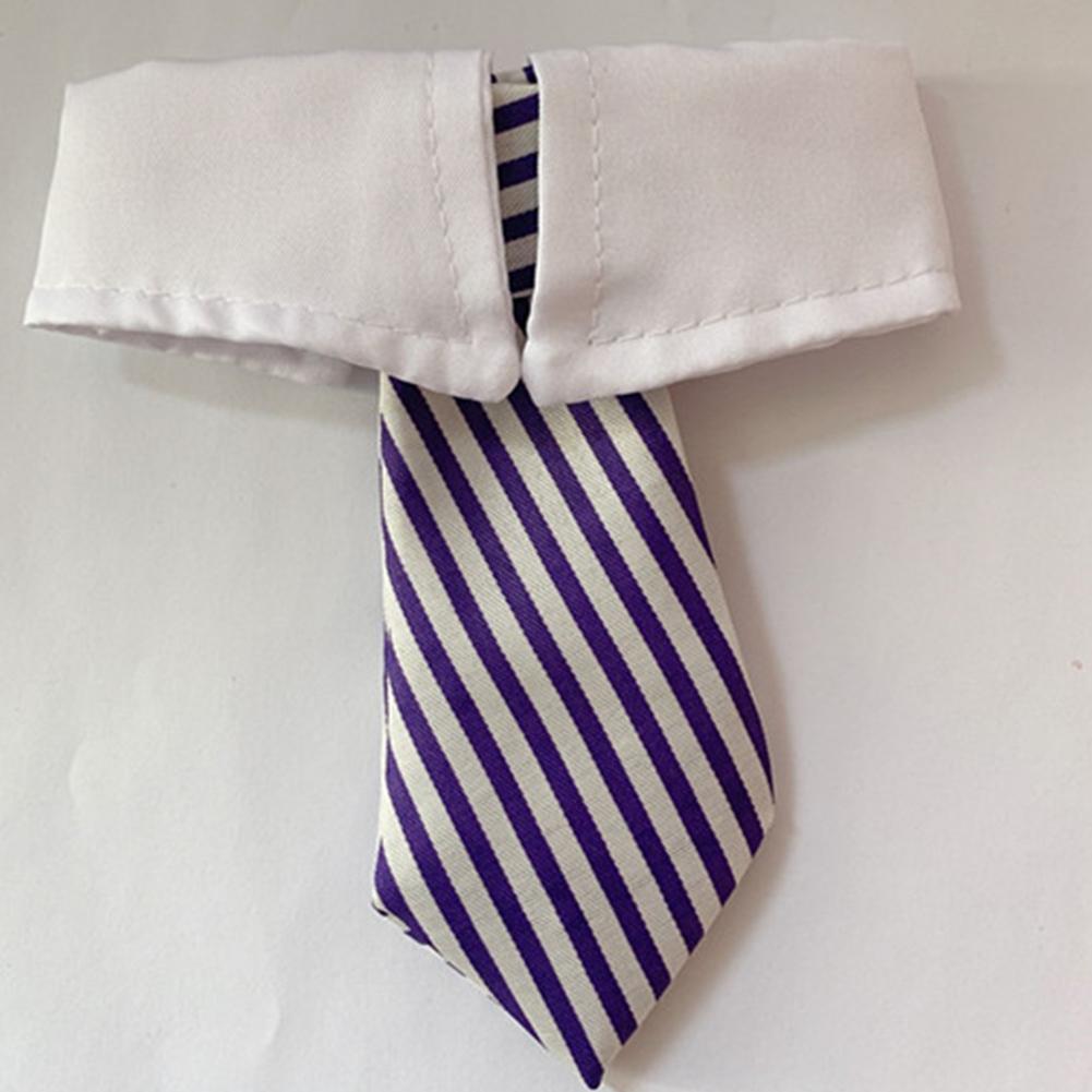 Pet Striped Bow Tie For Dogs Cats Adjustable Magic Stickers Pet Bowtie For Weddings Holidays Parties