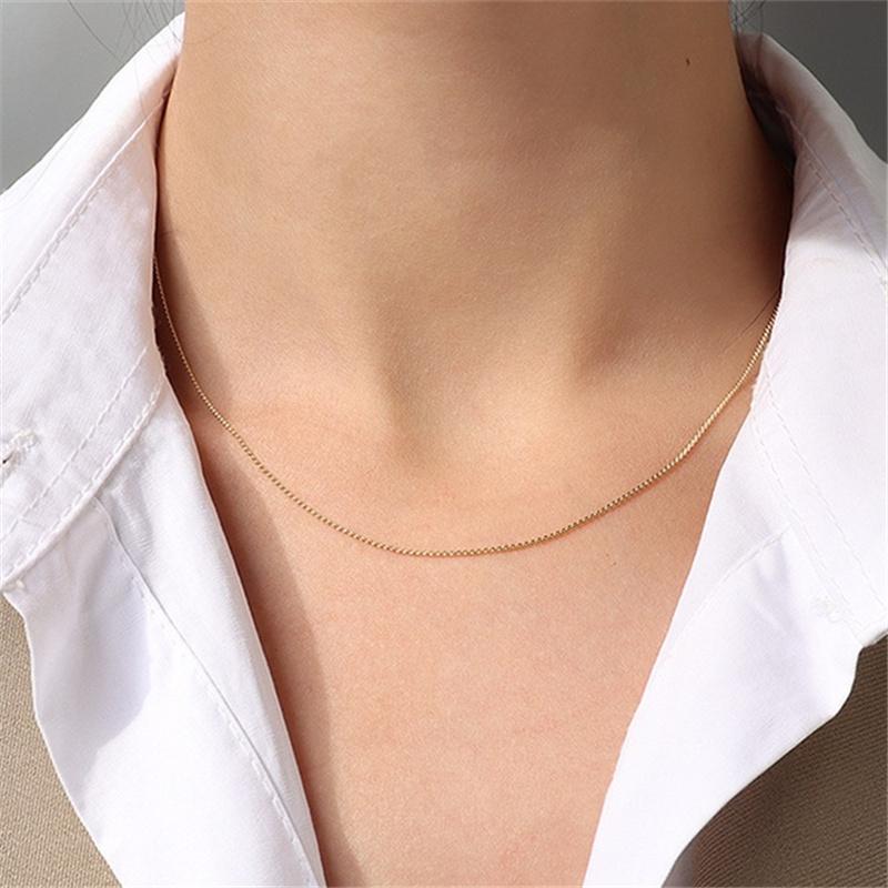 Fashion Statement Multiple Stainless Steel 18k Gold Plated Snake Bead Link Chain Choker Necklace for Women