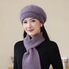 Winter Hat Rabbit Hair Beret In The Elderly Piled Thick Thermal Hat Knitted Hat