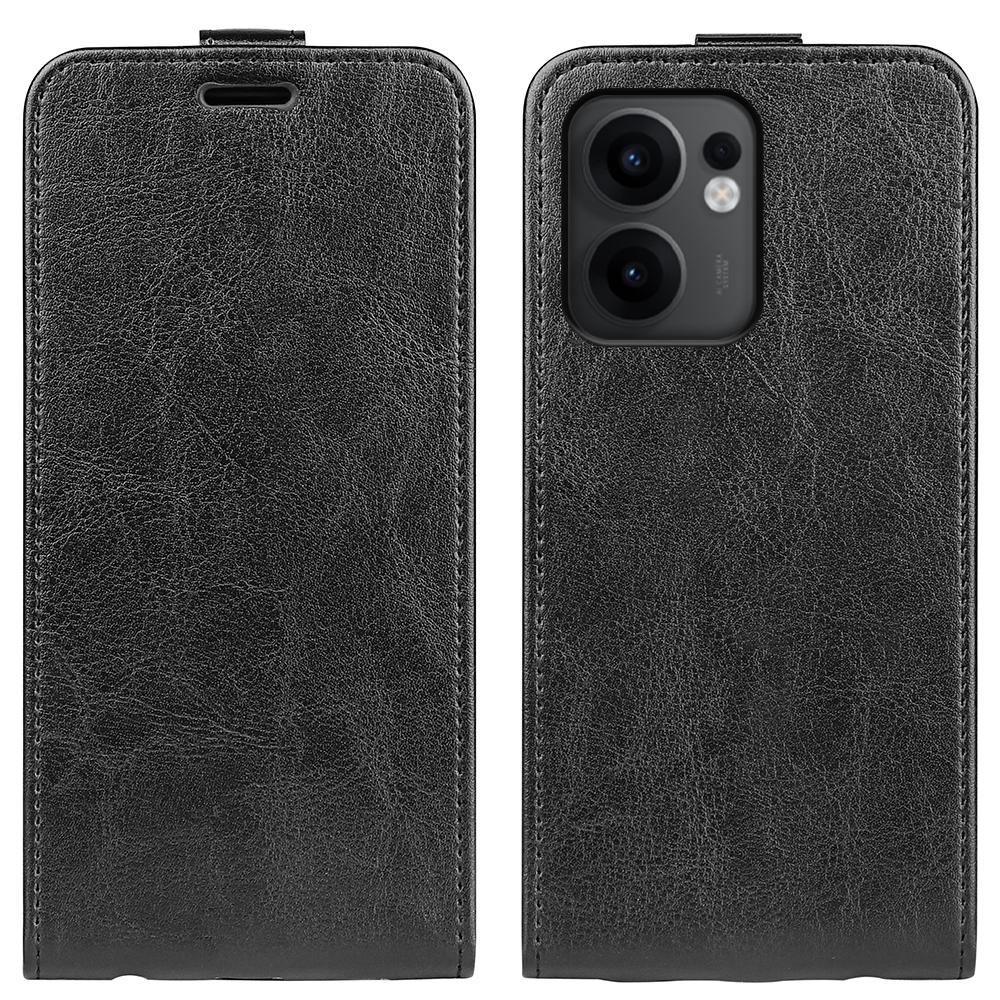 For Oppo Reno13 F 5G Case with Card Slots Vertical Flip Leather Phone Cover