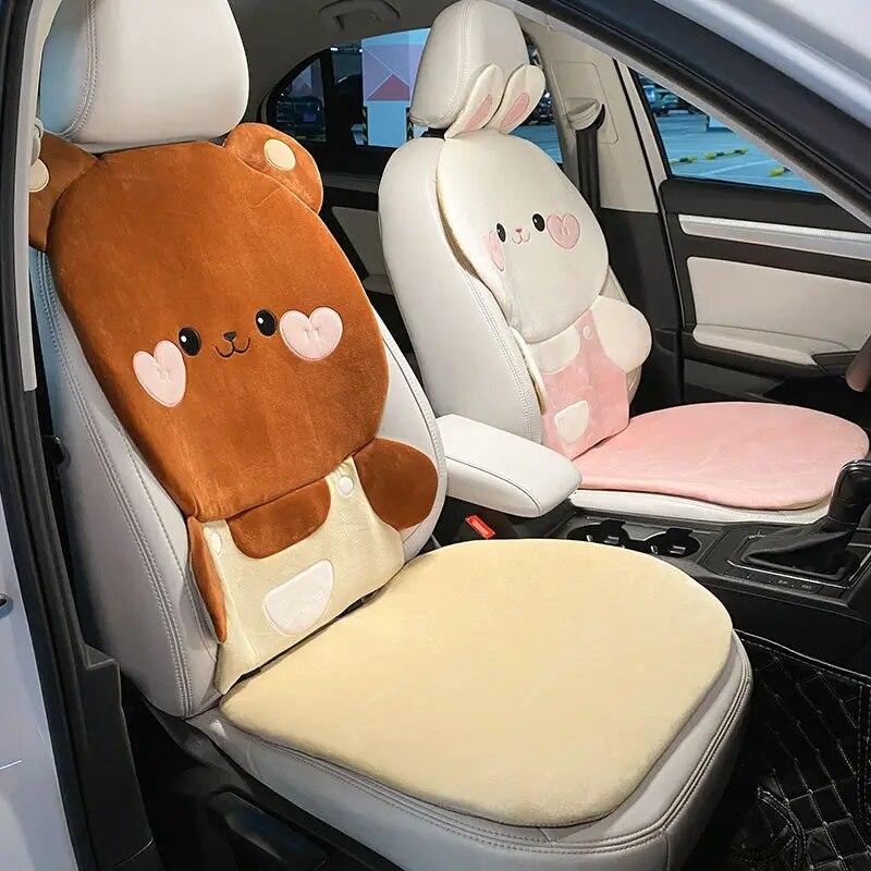 Car Cushion Winter Plush Warm Pillow Lumbar Cushion Car Interior Decorations Fart Cushion Chair Cushion Car Accessories