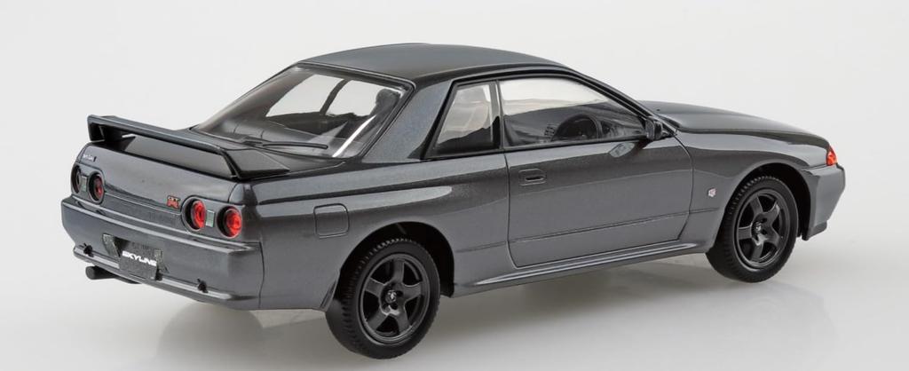 Aoshima Bunka Kyozai Rakupla Snap Kit Nissan R32 Skyline Gun Gray Metallic Plastic Model Co., Ltd. (AOSHIMA) 1/32 No.14-GG GT-R Pre-Colored